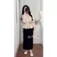 Áo len gạo nhũ khuy tròn pelum và chân váy tách lẻ