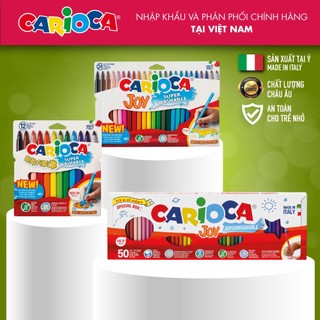 [Thương hiệu Ý] - Bút dạ màu - Bút lông màu Carioca Joy - 12/24/50 bút
