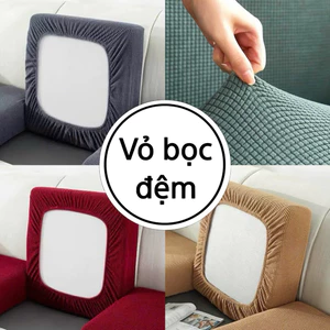 Bọc ghế sofa vải nhung gân, bọc đệm ghế sofa dày dặn co giãn 1 2 3 4 chỗ - DECOR HOME SH