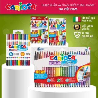 [Thương hiệu Ý] - Bút dạ màu - Bút lông màu hai đầu Carioca Birello - 10/12/24 bút