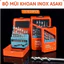 Bộ mũi khoan inox Asaki AK-3570,mũi khoan xoắn thép titan,mũi khoan thép,mũi khoan xây dựng,mũi khoan đa năng,mũi khoan