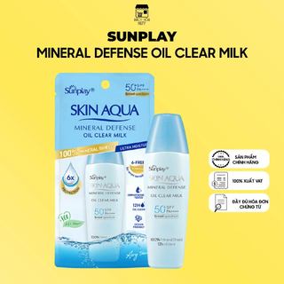 Sữa Chống Nắng Sunplay Vật Lý Bảo Vệ Da Giảm Dầu Skin Aqua Mineral Defense Oil Clear Milk (25g)