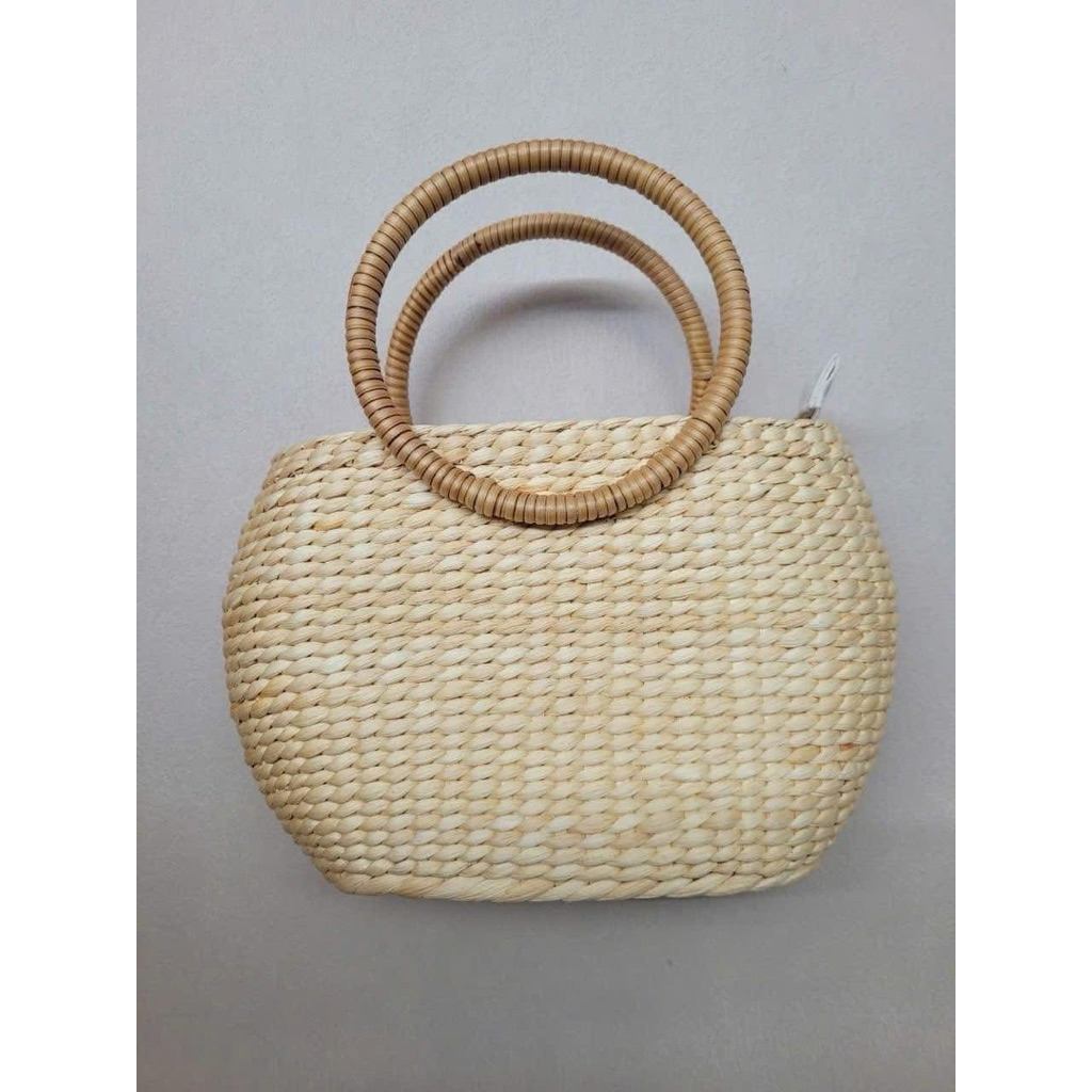 [Kho sỉ túi cói ] Túi lục bình bầu chum size 20cm hàng loại 1