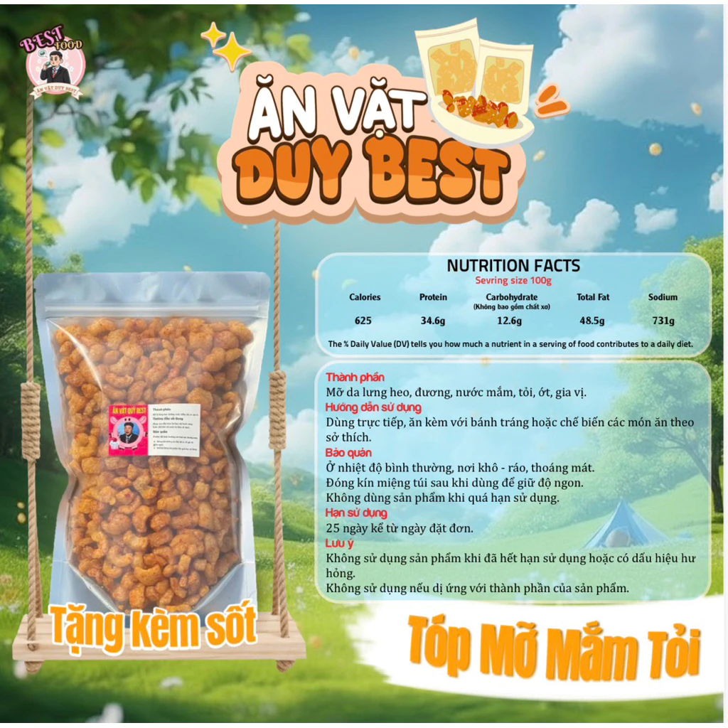 (ĐỘC QUYỀN TÓP MỠ) Rim Mắm Tỏi Duy Best Loại Nhất ( Tặng Kèm Sốt Ăn Vặt) — tạp hoá ăn vặt