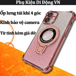 Ốp lưng iPhone chống sốc túi khí | Hỗ trợ sạc từ tính | Lấp lánh sang trọng cho iPhone 17 16 15 14 13 12 11 Pro Max Plus