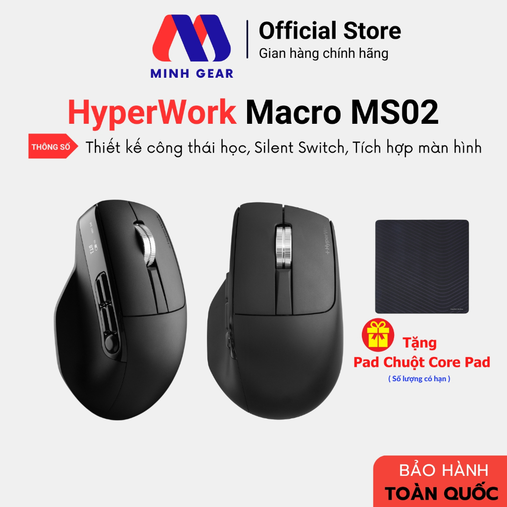 Chuột không dây HyperWork Macro MS02 (Hàng Chính Hãng) | BigBuy360 - bigbuy360.vn
