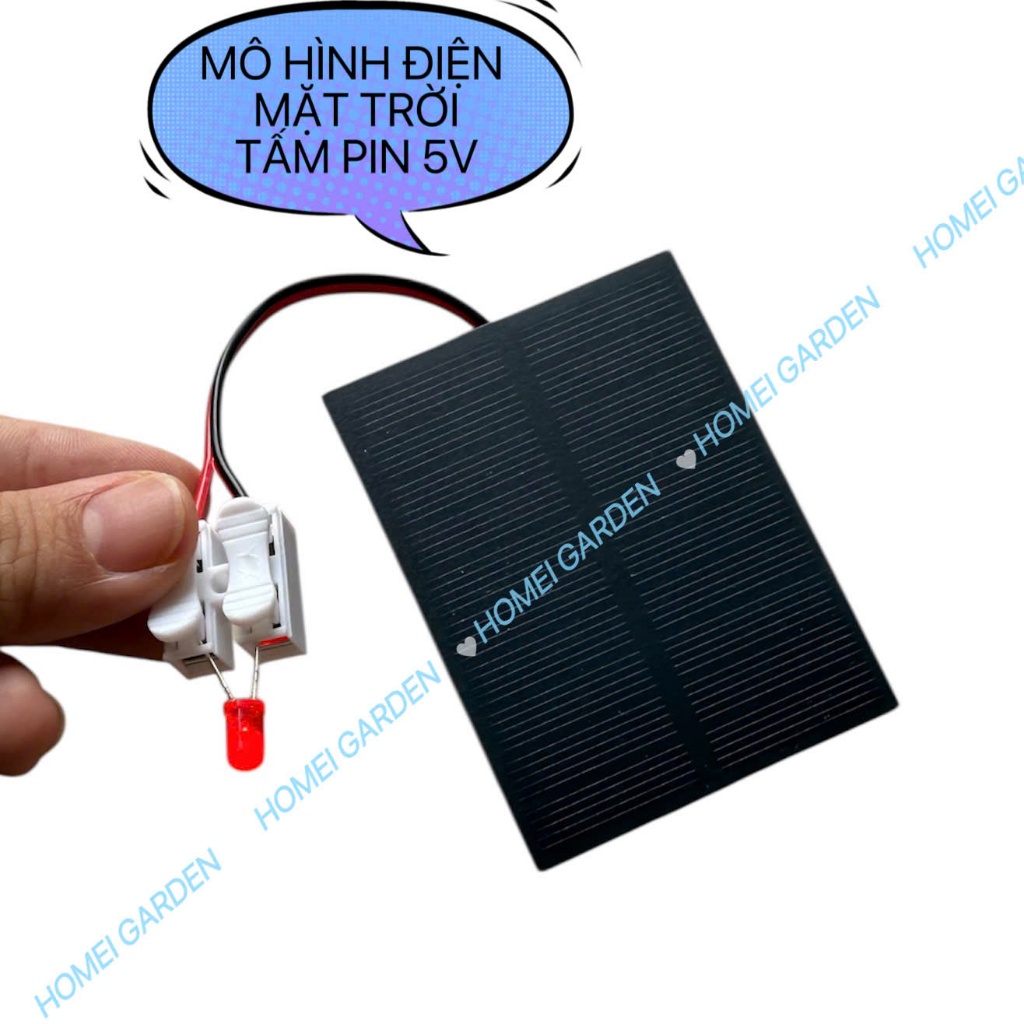 Tấm Pin Năng Lượng Mặt Trời 5V Kèm LED – Bộ Thí Nghiệm STEM Điện Mặt ...