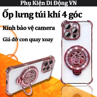 Ốp lưng iPhone chống sốc túi khí, giá đỡ Gyro xoay cho iPhone 17 Air 16 15 14 13 12 11 Pro Max