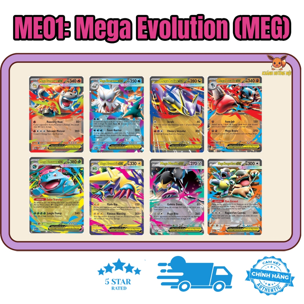 Thẻ Bài Pokemon ME01: Mega Evolution (MEG) | Shopee Việt Nam