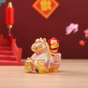 Ngựa Đường Mã Nguyên Bảo - Biểu trưng cho sự kiên trì, hanh thông và sung túc[Lưng Mã Cõng Tiền - Lập Tức Có Tiền] 7x7cm