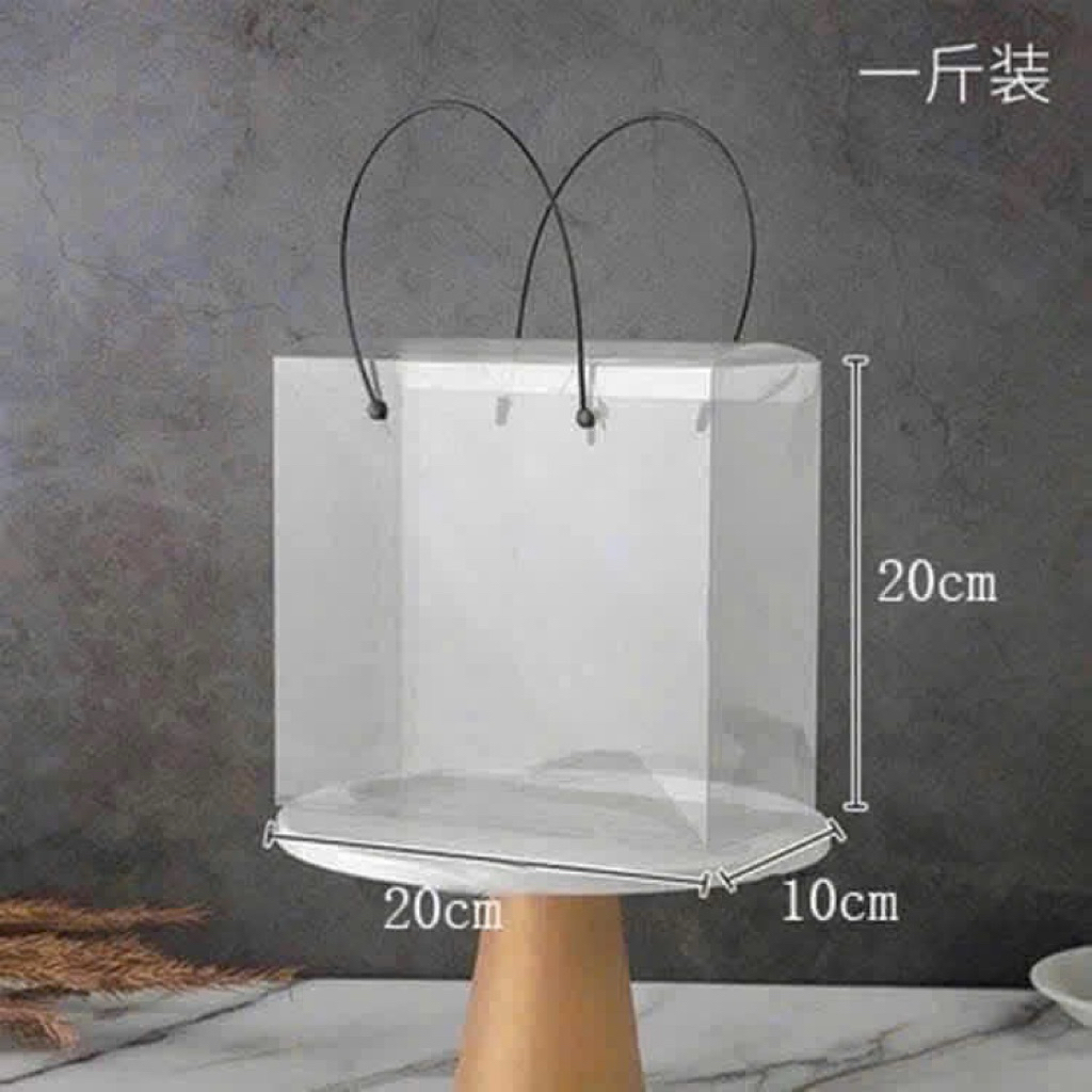 [hỏa tốc hcm] túi hộp vuông quai đen 20*20*10 đựng giỏ quà trang trí ,quà tặng ý nghĩa AnGiHome