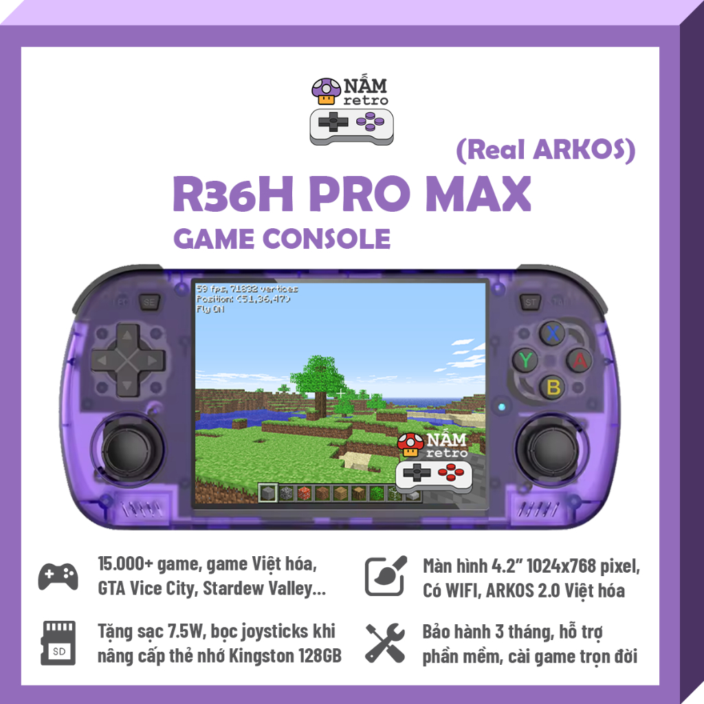 [Tặng Sạc + Bọc Joystick] Máy Chơi Game R36H Pro Max - Màn hình 4.2 ...
