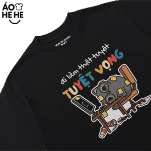 Áo Thun In Chữ Hài Hước Đi Làm Thật Tuyệt Vọng Câu Nói Văn Phòng Công Sở Form Rộng Cotton 230gsm