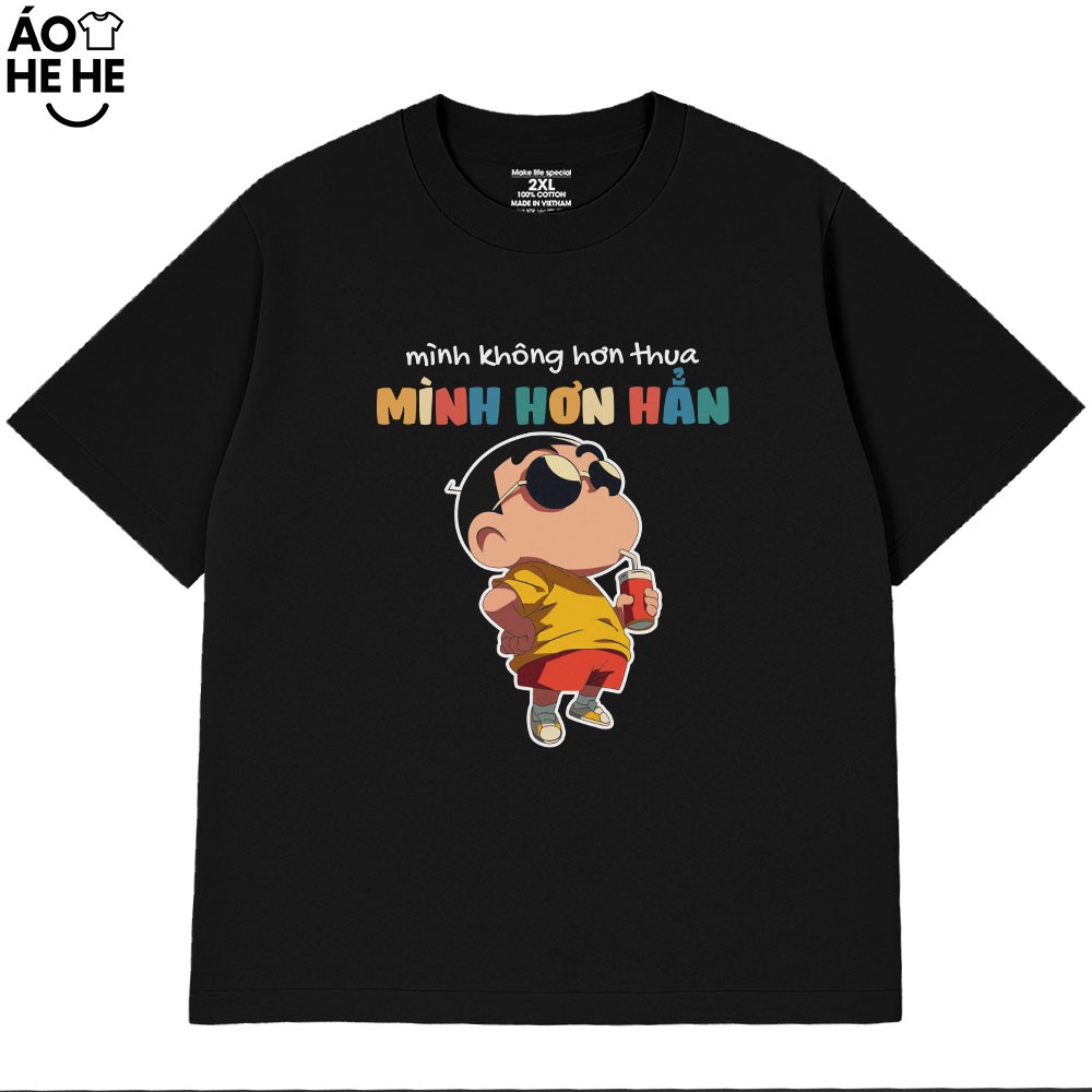 Áo In Chữ Hài Hước Mình Không Hơn Thua Mình Hơn Hẳn Câu Nói Text Vui Nhộn Form Rộng Cotton 230gsm