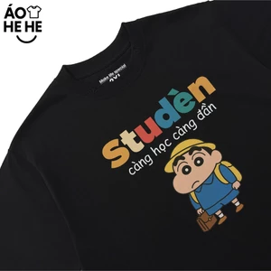 Áo In Chữ Hài Hước Student Càng Học Càng Đần Câu Nói Text Vui Nhộn Form Rộng Cotton 230gsm In Theo Yêu Cầu
