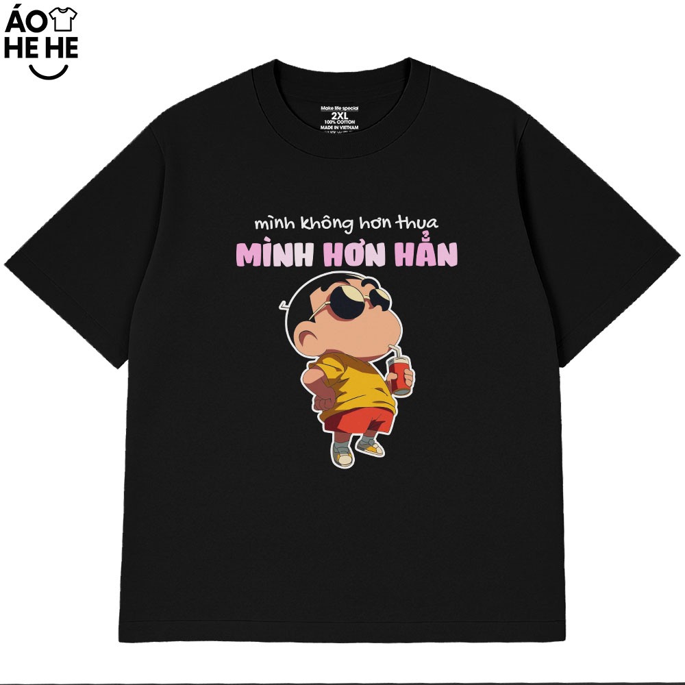 Áo In Chữ Hài Hước Mình Không Hơn Thua Mình Hơn Hẳn Câu Nói Text Vui Nhộn Form Rộng Cotton 230gsm