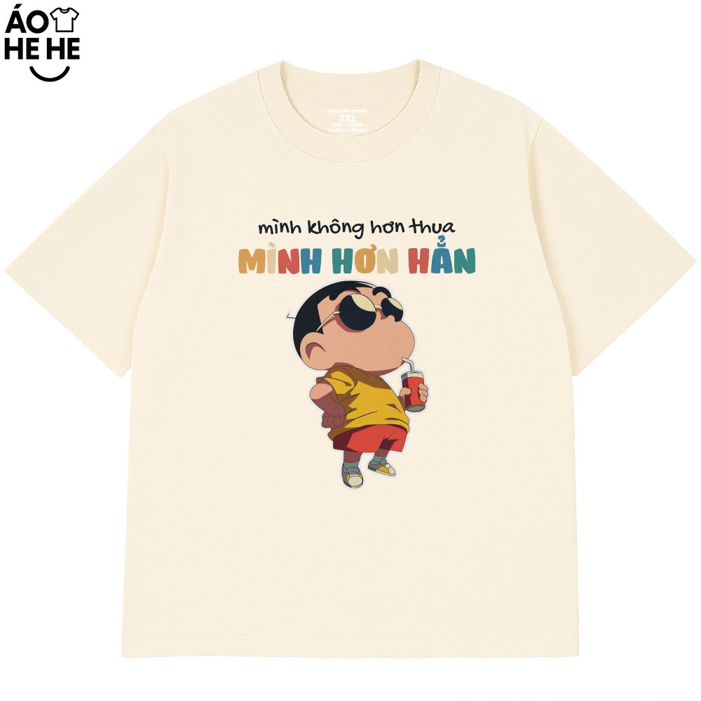 Áo In Chữ Hài Hước Mình Không Hơn Thua Mình Hơn Hẳn Câu Nói Text Vui Nhộn Form Rộng Cotton 230gsm
