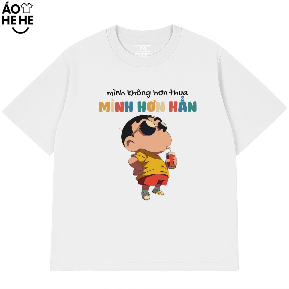 Áo In Chữ Hài Hước Mình Không Hơn Thua Mình Hơn Hẳn Câu Nói Text Vui Nhộn Form Rộng Cotton 230gsm