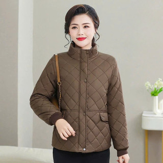 Áo Khoác Phao Cotton Dày Dặn Thu Đông Giữ Ấm Cho Nữ Trung Niên AK55