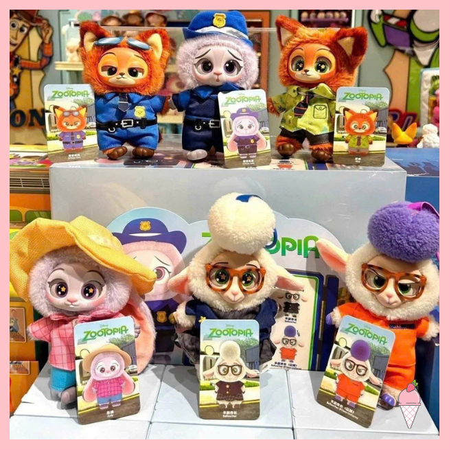 [Hỏa tốc HCM] Blindbox Zootopia Series – Blind Box Plush Figure Doll chính hãng