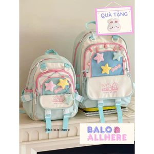 BaLo (XINHXINH) Cặp Học Sinh Cấp 1 Cấp 2 Cấp 3, Balo Dễ Thương Chống Nước BL351