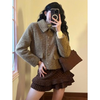 Chân Váy Ngắn Chất Dạ Có Quần Bảo Hộ Họa Tiết Chấm Bi Đính Nơ Cvchambi518