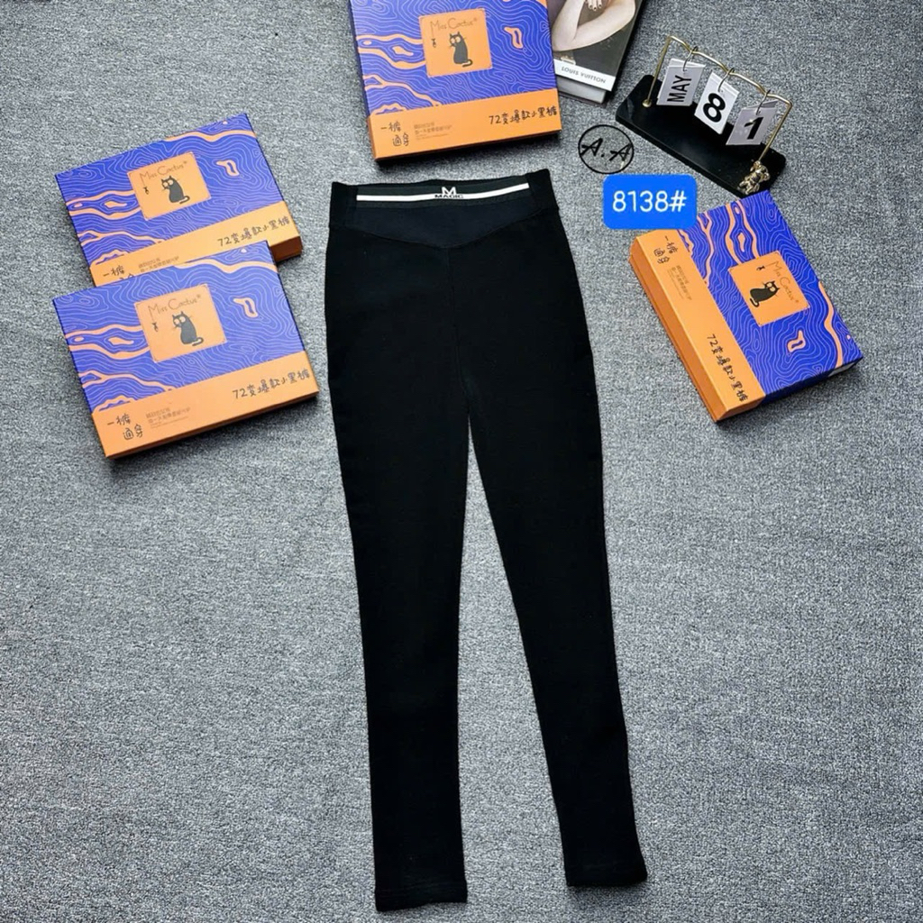 Quần Legging Mèo Lót Nỉ Mã 8138# .Vải Mịn