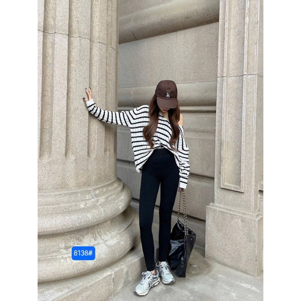 Quần Legging Mèo Lót Nỉ Mã 8138# .Vải Mịn