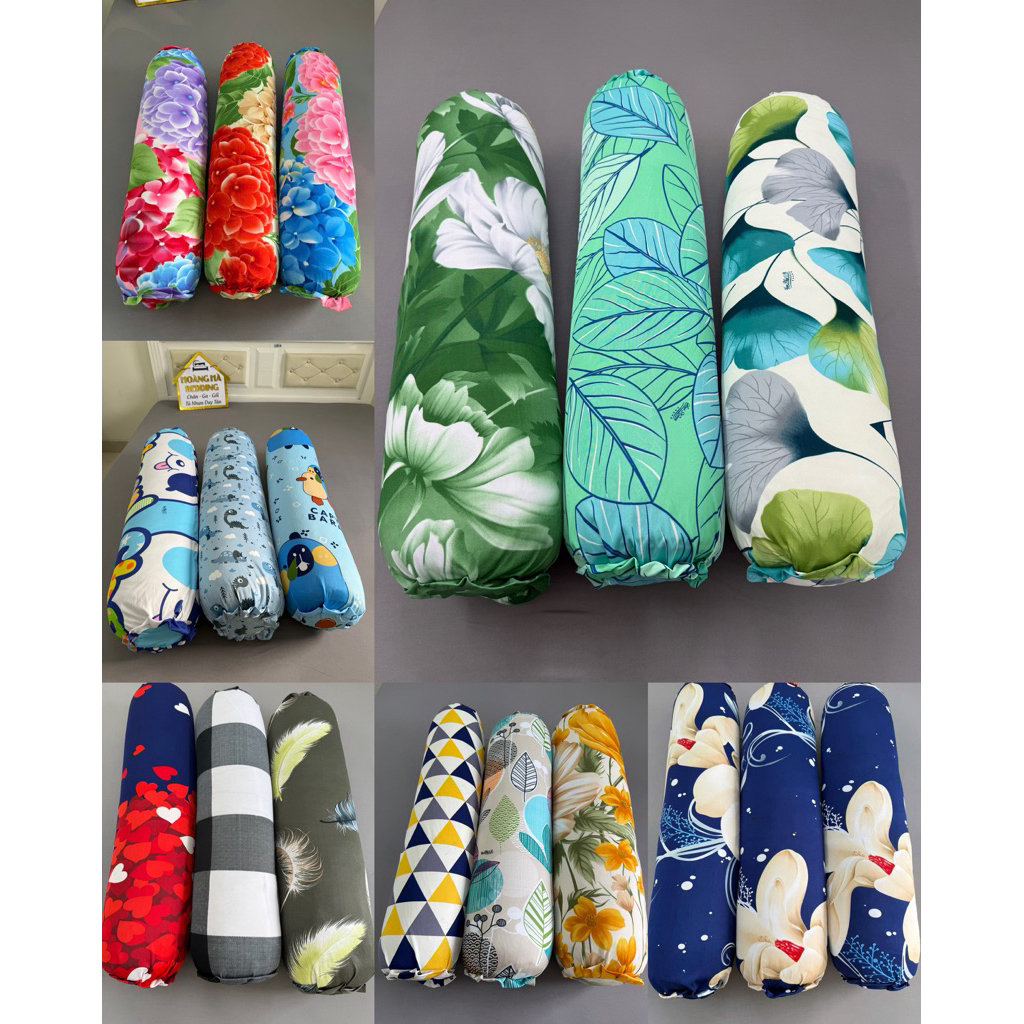 COMBO 3 CÁI VỎ GỐI ÔM KHÓA KÉO THUN LẠNH (KHÔNG KÈM RUỘT GỐI) SIZE 35 X 100CM may khóa kéo, bít đầu gối