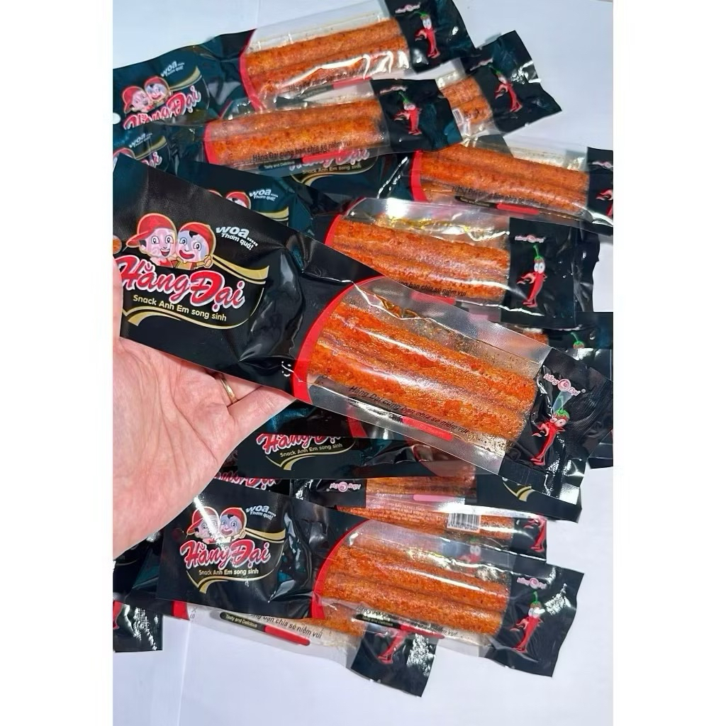 Snack Anh em Song Sinh Hằng Đại Thơm Ngon, Snack Đồ Ăn Vặt Tuổi Thơ ( Bịch 30 Gói )