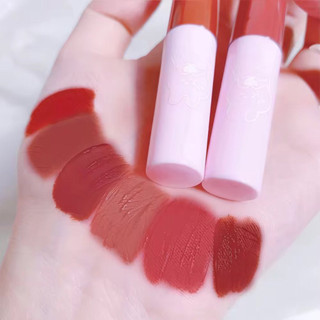 Son 6pcs thỏi dễ thương thiết lập với nhung trắng giữ ẩm son môi lì lâu dài không phai