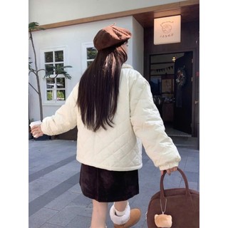 ÁO KHOÁC PHAO TRÁM TRẦN PHỐI CỔ LÔNG Hàn Quốc AoKhoacPhao357