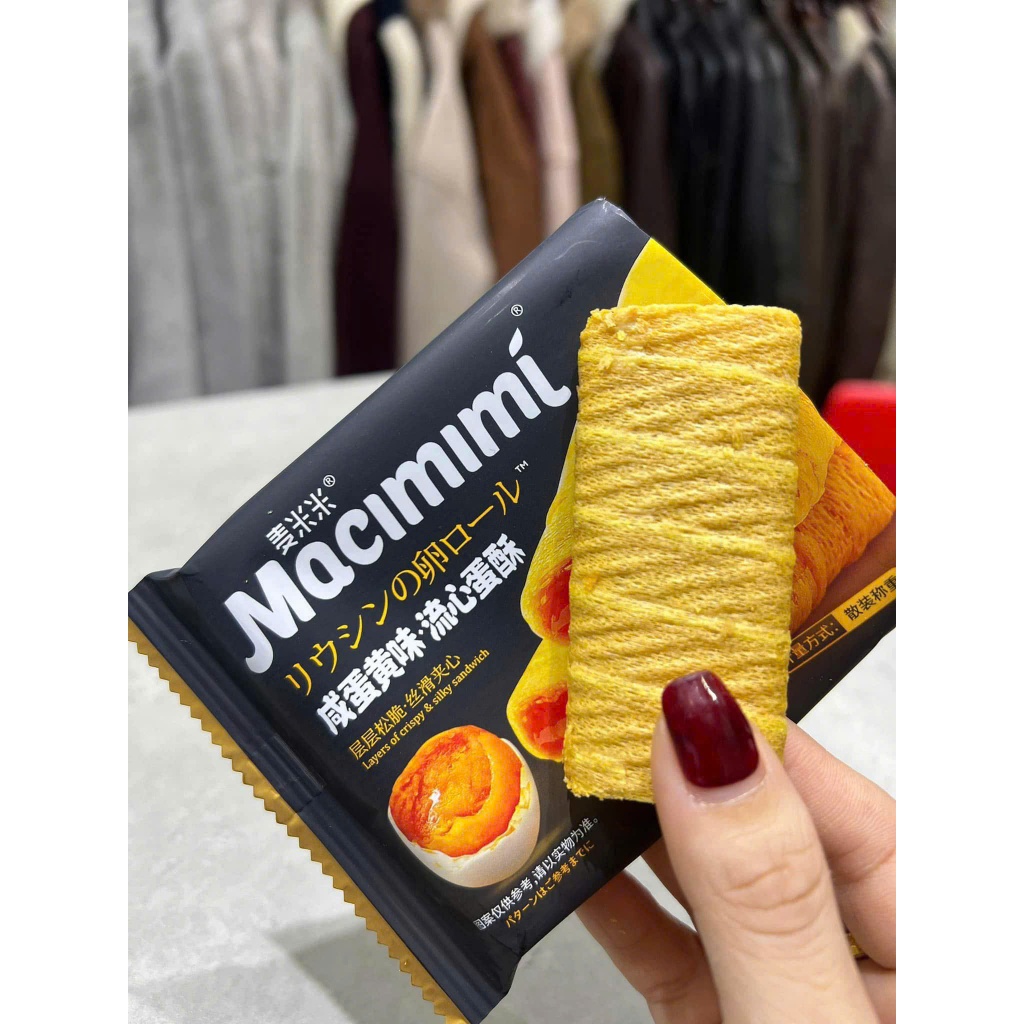 Bánh MacMiMi 2 Vị Hót Thơm Ngon Phomai - Trứng Muối 1 Hộp 12 Bánh