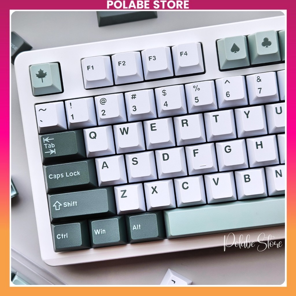 Keycap Botanical cherry profile Keycap CMK Botanical Daye xanh lá bàn ...