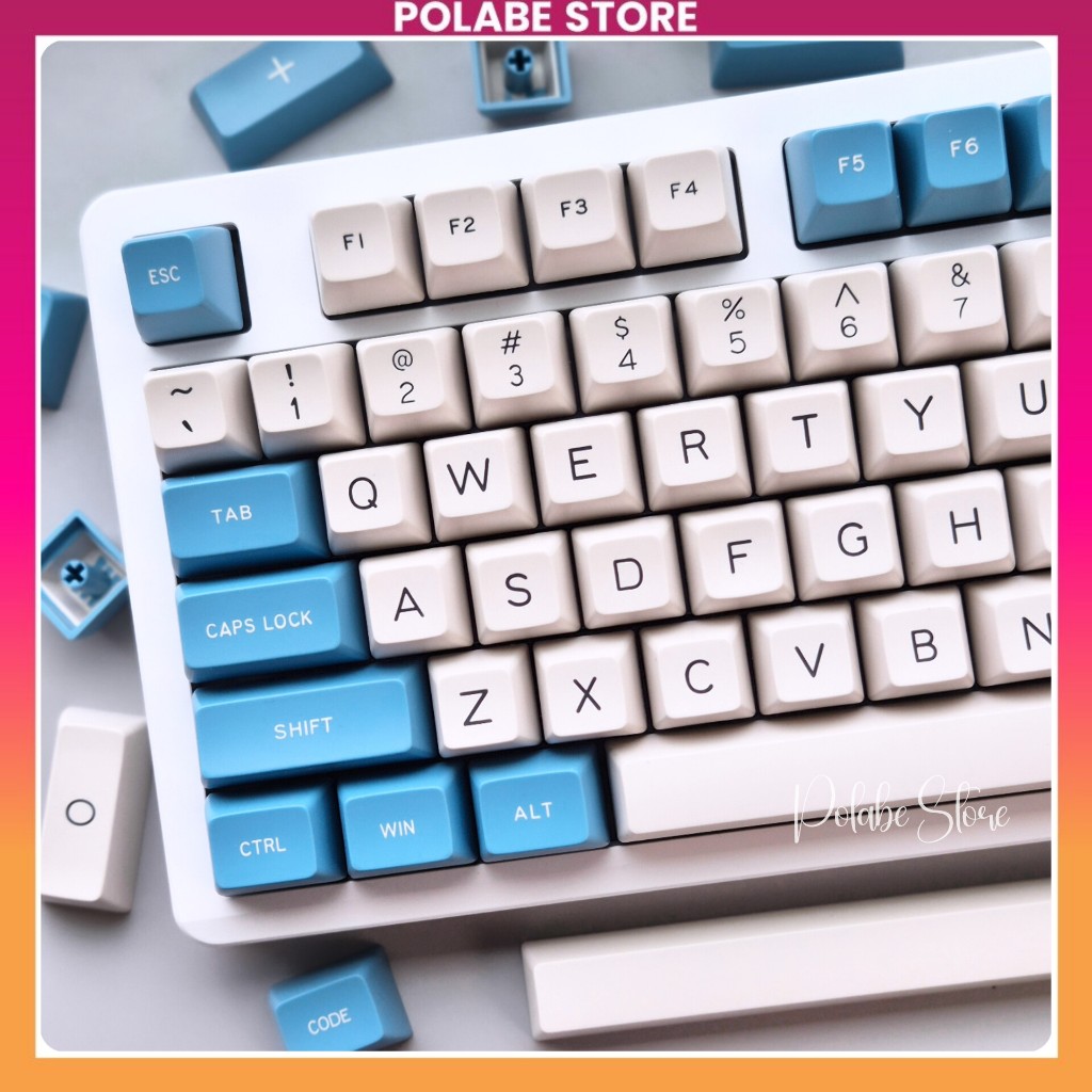 [Chính Hãng] Keycap SA Maxkey Blue White Keycap Xanh Trắng bàn phím cơ ...