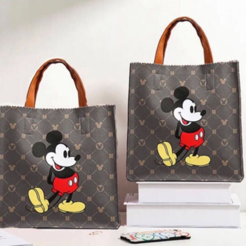Túi Da In Hình Dễ Thương Hoạt Hình Disney Túi Da Micky Chống Thấm Nước Dễ Thương Gói Mua Sắm A978