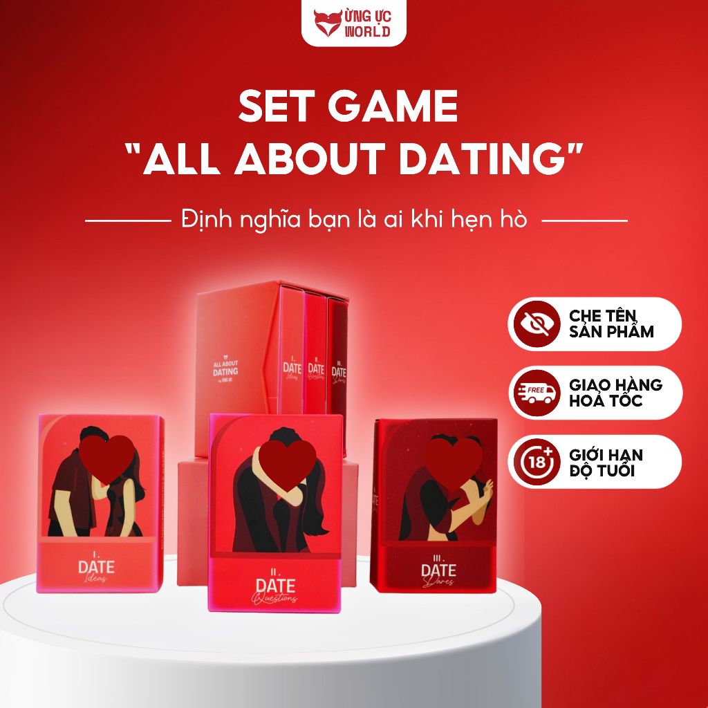 Set thẻ bài tình yêu All About Dating by Ừng Ực - Hành trình cho cặp đôi để biết bạn là ai khi yêu