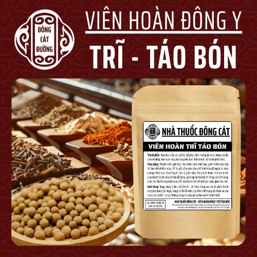 Thảo mộc thiên nhiên - Đông y gia truyền Đông Cát - Hoàn tán trĩ táo bó.n - Túi 500 hoàn