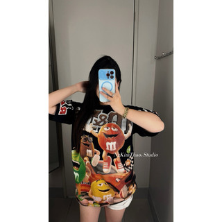 [ẢNH CHÍNH CHỦ] Áo Phông Chocolate M&M Version 2 In Hình 2 Mặt
