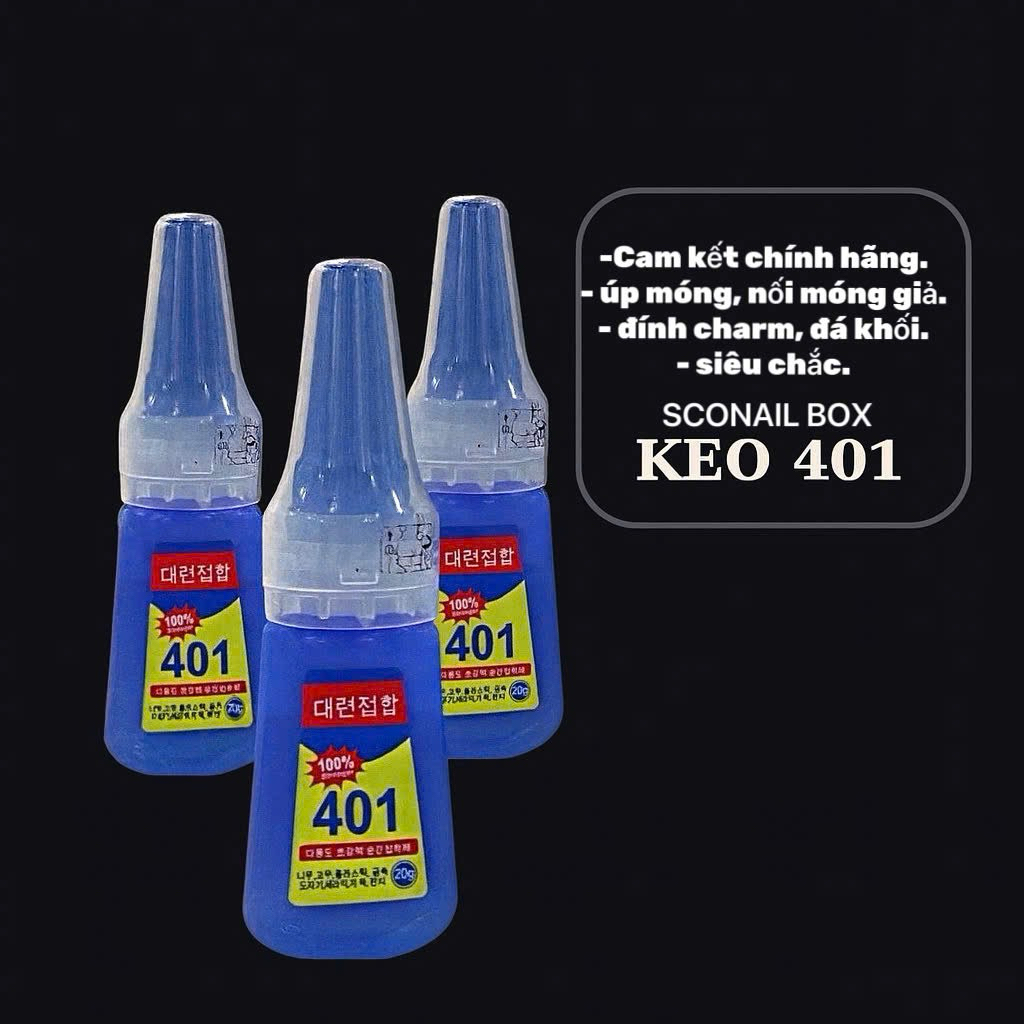 (hỏa tốc) KEO 401 GẮN NAIL BOX MÓNG UP SIÊU CHẮC