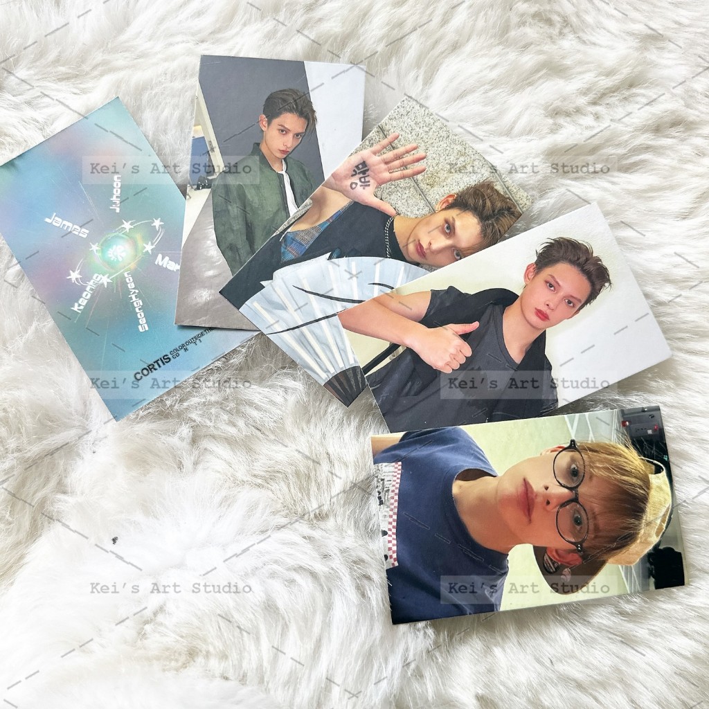Card freebies, lomo & tem niêm phong sticker Cortis: James, Martin, Keonho, Juhoon, Seohong