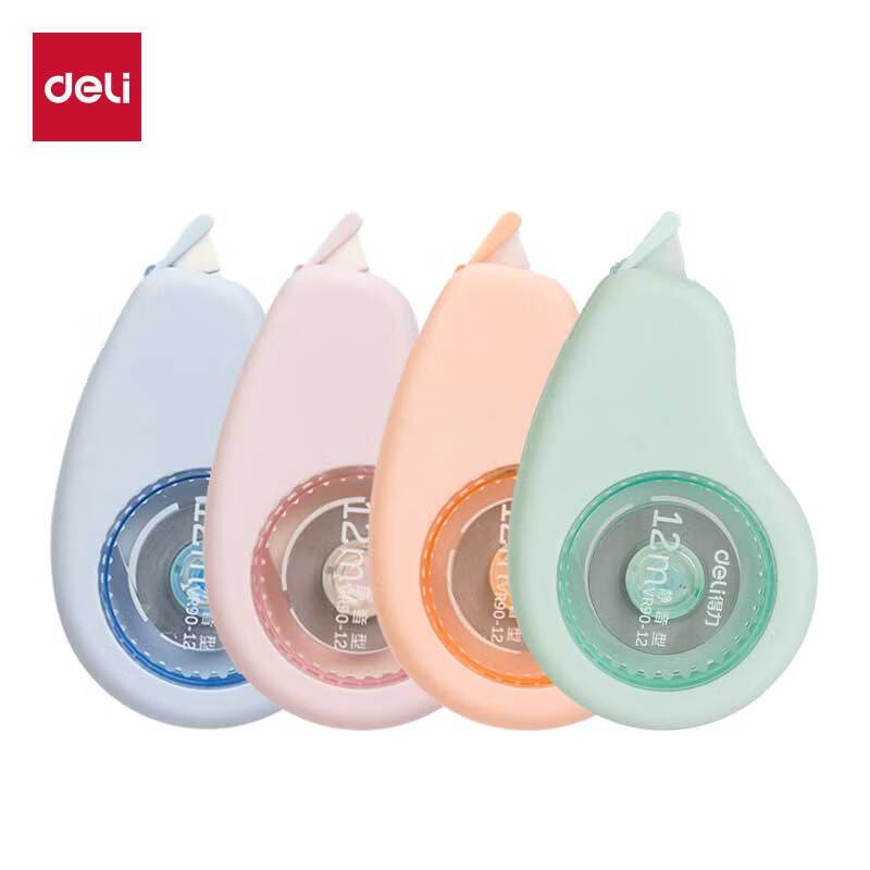 Bút Xóa Băng Deli 20M Pastel Chống Rơi Dung Lượng Lớn Xóa Sạch Khô Nhanh Viết Đè Ngay Mượt Không Đứt Băng Thiết Kế Đẹp
