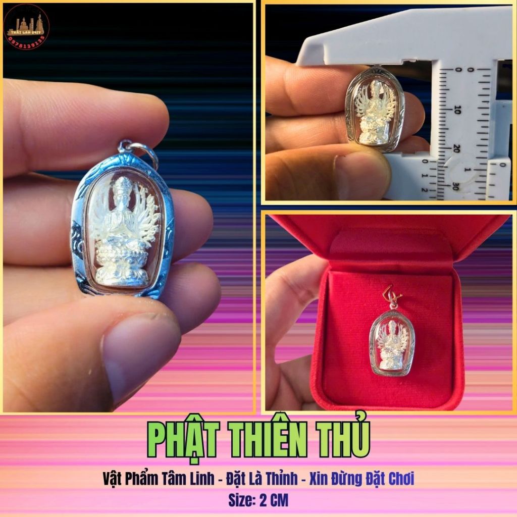 MẶT DÂY CHUYỀN THIÊN THỦ BẠC 925 – NHỎ GỌN 2CM, TINH TẾ TỪNG CHI TIẾT