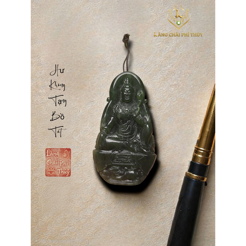 Dây chuyền phật bản mệnh Hư Không Tạng Bồ Tát - phù hợp người tuổi Sửu/Dần, người mệnh Mộc/Thủy
