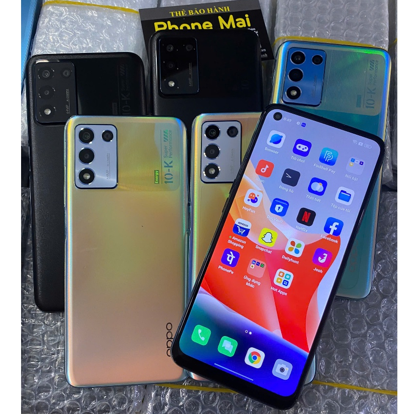 Điện thoại OPPO K10 Vitality Edition 5G Ram 8G/256GB với màn hình 120Hz, Snapdragon 778G, 3 camera 64MP