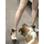 Sandal bệt búp bê dạ quai hoa hồng