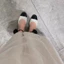 Sandal bệt búp bê dạ quai hoa hồng