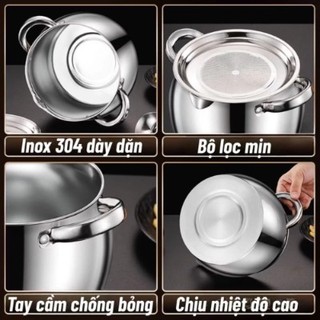 Hũ Đựng Mỡ Inox Kèm Lưới Lọc Size 1L, 3L Âu Lọc Dầu Mỡ, Bình Lọc Dầu, Vừa Đựng Dầu Vừa Nấu Ăn, Tiện Lợi