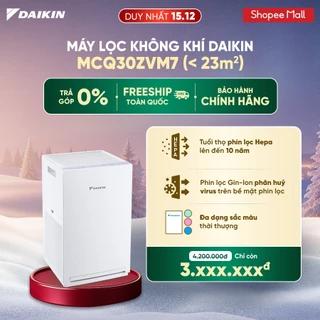 Máy lọc không khí Daikin MCQ30ZVM7 - Diện tích sử dụng 23m2