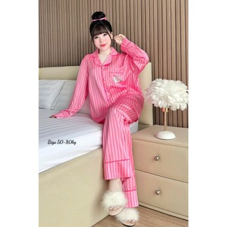 Đồ bộ bigsize từ 50-80kg tay dài quần dài mẫu dễ thương